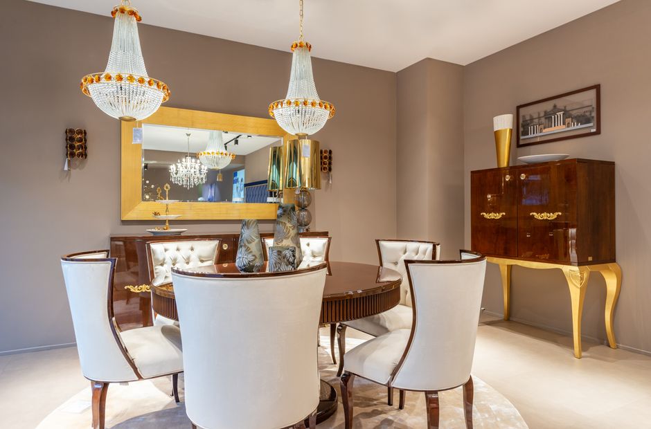 Moderne woonkamer met art deco accenten Moderne woonkamer met art deco accenten